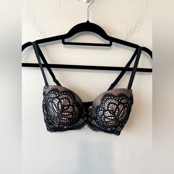 Victorias Secret Black and Tan  Dream Angel Demi  32 DD - Picture 1 of 8